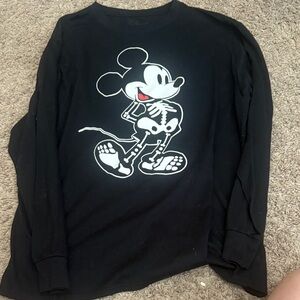 Disney Black Pullover with White Logo Print
